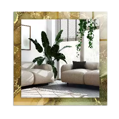 Bedrukte rechthoekige spiegel Abstracte kunst