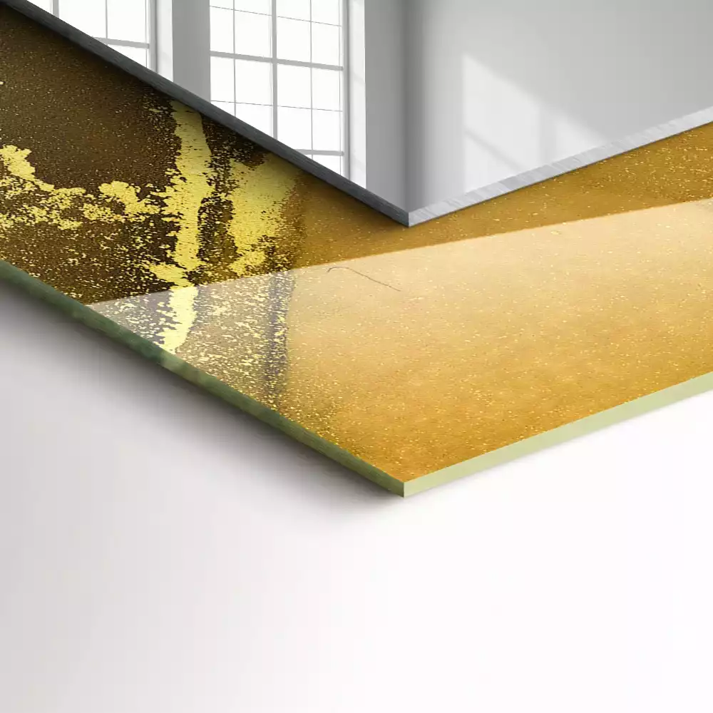 Bedrukte rechthoekige spiegel Abstracte kunst