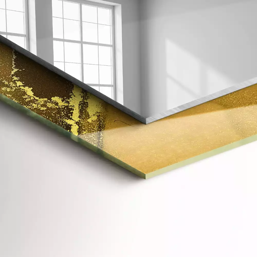 Bedrukte rechthoekige spiegel Abstracte kunst