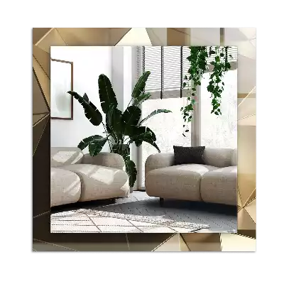 Rechthoekige spiegel met decoratie Geometrische vormen