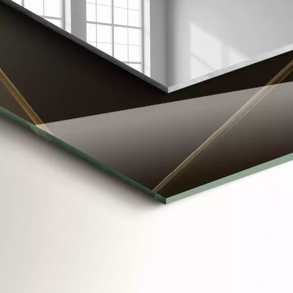 Rechthoekige spiegel met decoratie Geometrische vormen