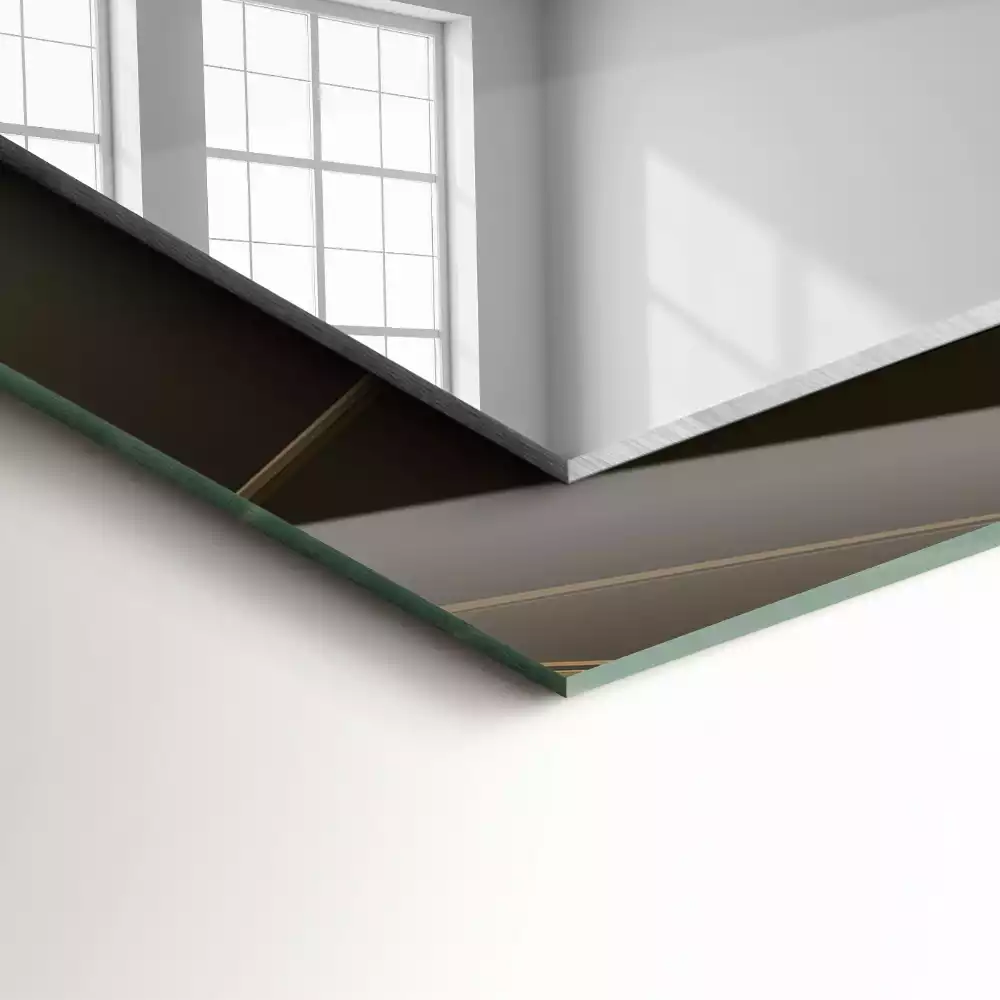 Rechthoekige spiegel met decoratie Geometrische vormen