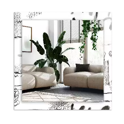 Rechthoekige spiegel met decoratie Abstracte moderne patronen