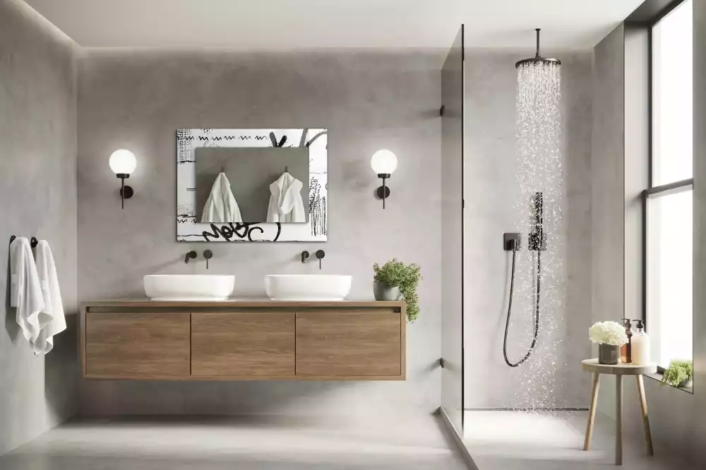 Rechthoekige spiegel met decoratie Abstracte moderne patronen