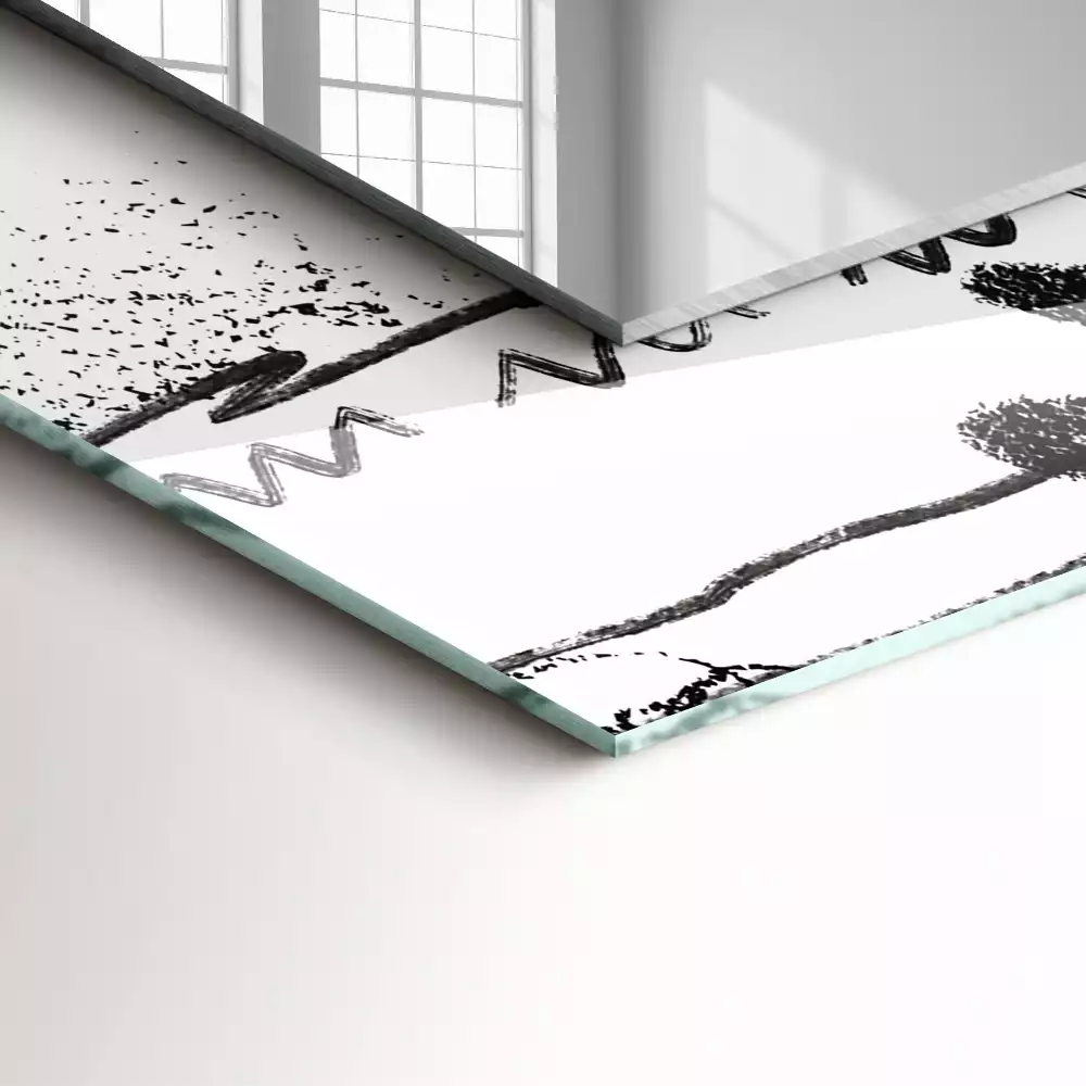 Rechthoekige spiegel met decoratie Abstracte moderne patronen