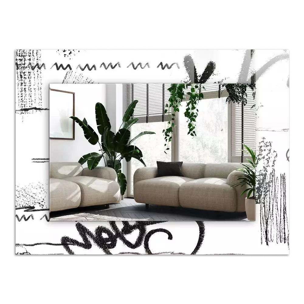 Rechthoekige spiegel met decoratie Abstracte moderne patronen