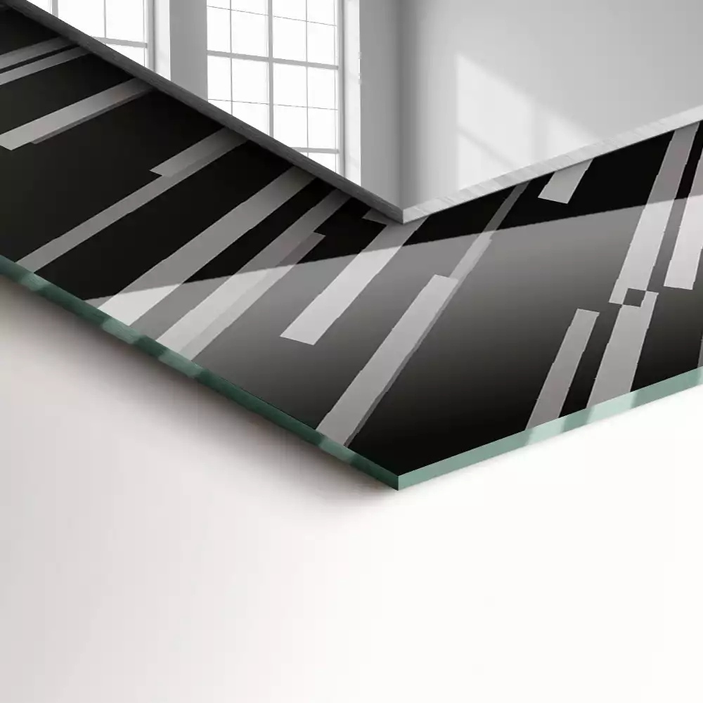 Rechthoekige spiegel met decoratie Snelheid van het lichteffect