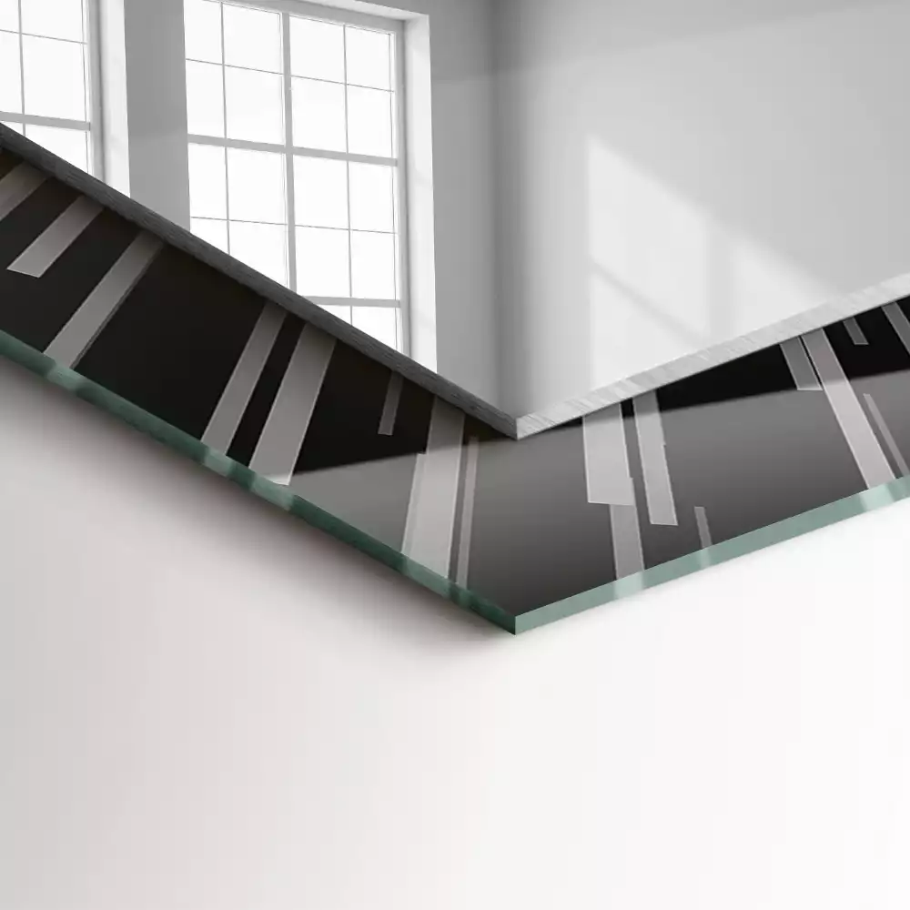 Rechthoekige spiegel met decoratie Snelheid van het lichteffect