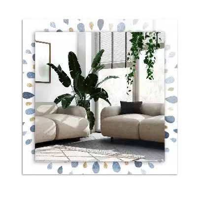 Rechthoekige spiegel met bedrukte lijst Abstract mandalapatroon