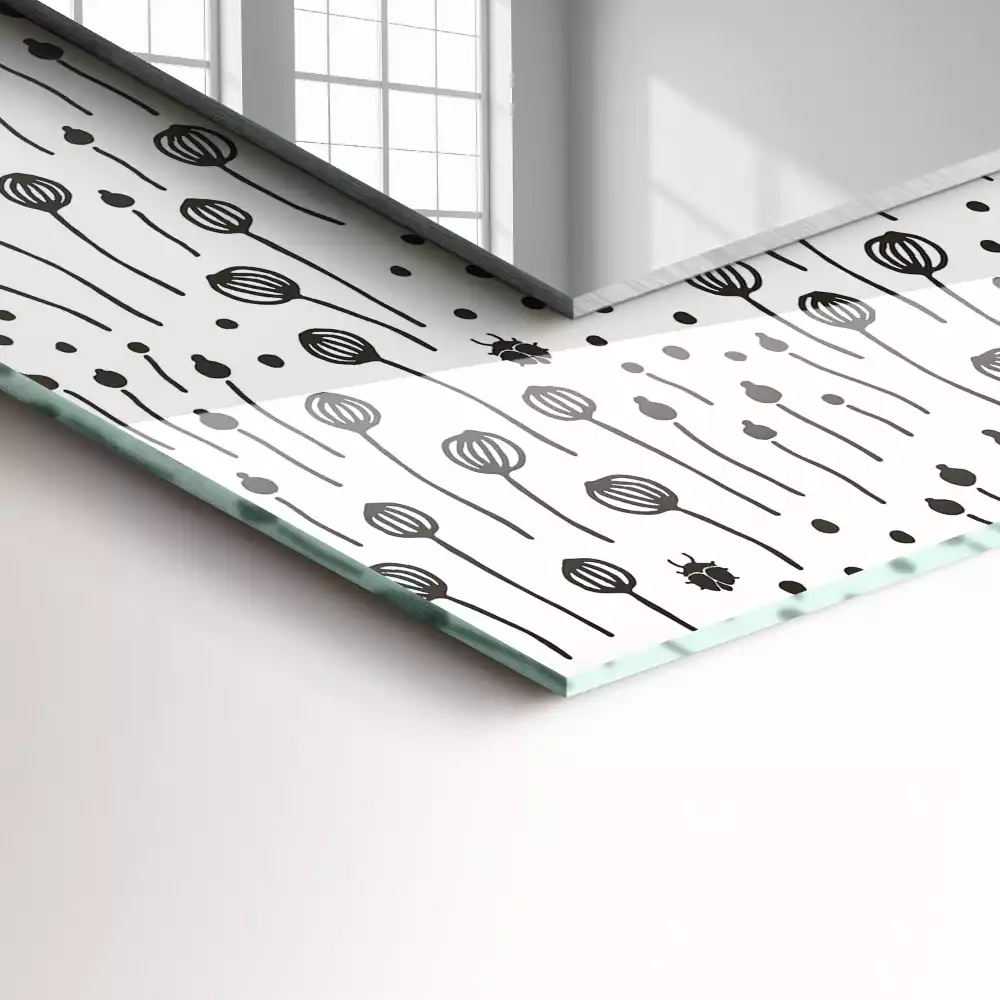 Bedrukte rechthoekige spiegel Minimalistische natuur