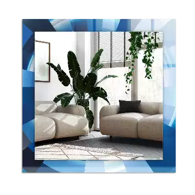 Rechthoekige spiegel lijst met print Abstracte tunnel