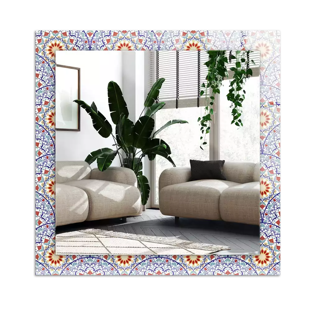 Rechthoekige spiegel met decoratie Mandala's