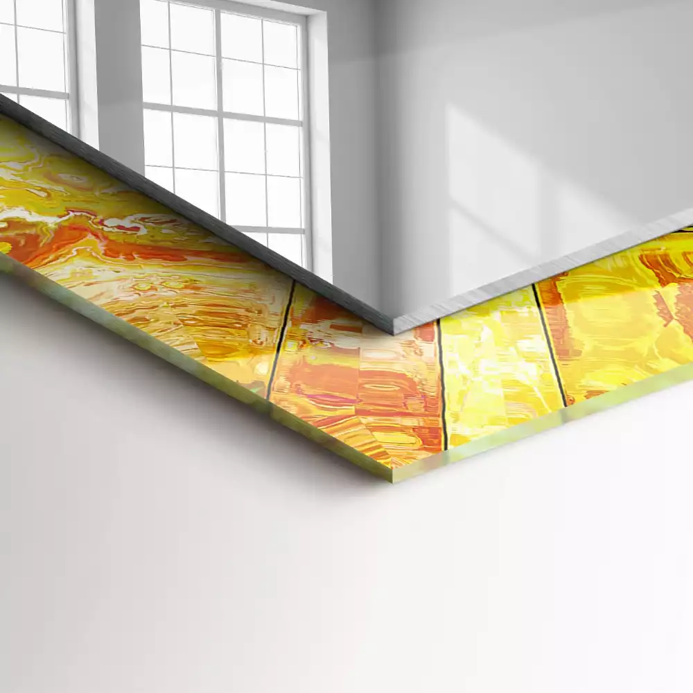 Bedrukte rechthoekige spiegel Kleurrijk abstract mozaïek