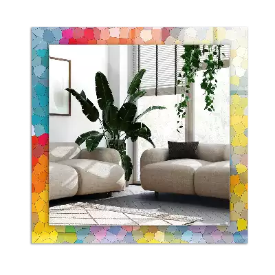 Rechthoekige spiegel met decoratie Kleurrijk abstract mozaïek