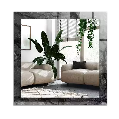 Bedrukte rechthoekige spiegel Zwarte rotsscheuren