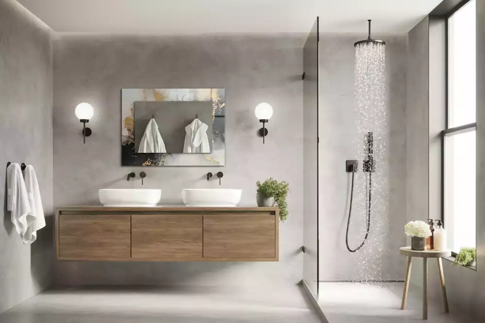 Rechthoekige spiegel met decoratie Abstracte moderne kunst