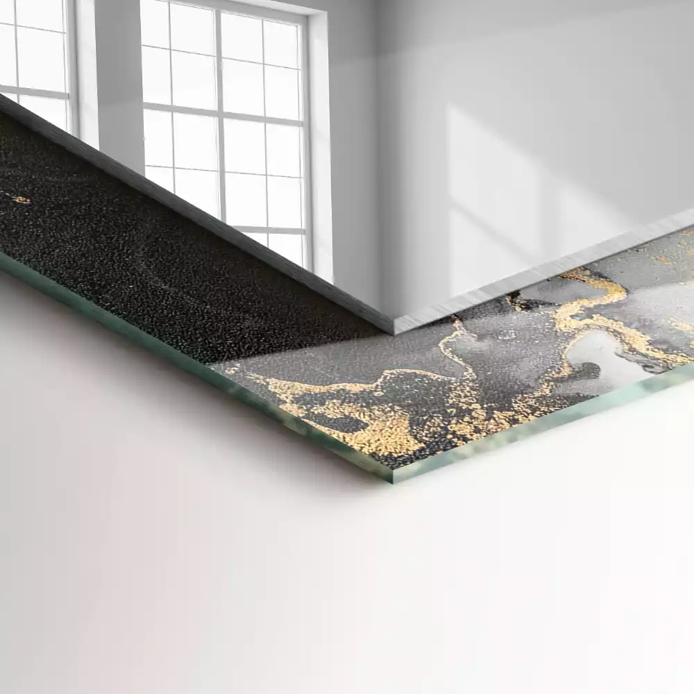 Rechthoekige spiegel met decoratie Abstracte moderne kunst