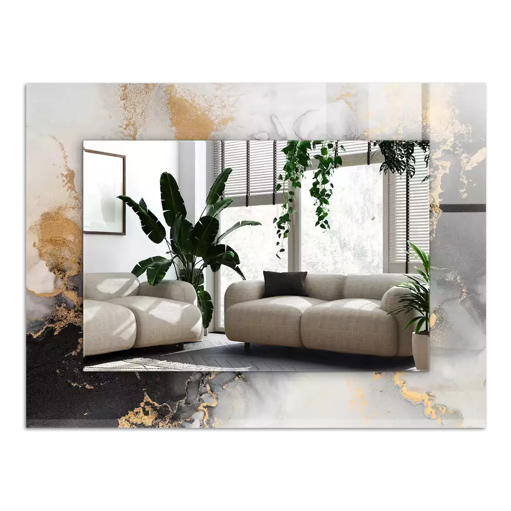 Rechthoekige spiegel met decoratie Abstracte moderne kunst