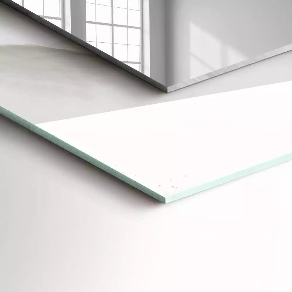 Bedrukte rechthoekige spiegel Grijs marmer