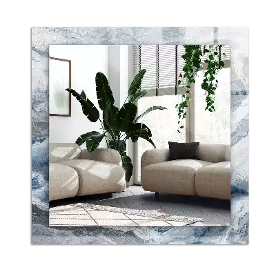 Rechthoekige spiegel met decoratie Marmer in tinten