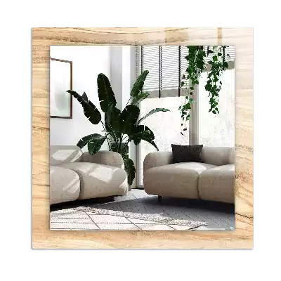 Rechthoekige spiegel met decoratie Houtnerf textuur