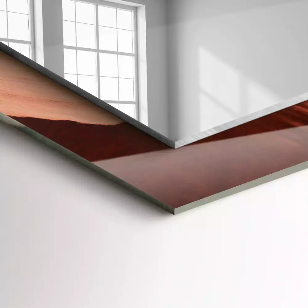 Rechthoekige spiegel lijst met print Woestijn Canyon Rotsen