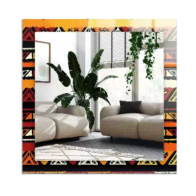 Rechthoekige spiegel met decoratie Kleurrijk etnisch patroon