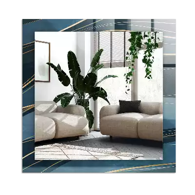 Bedrukte rechthoekige spiegel Abstracte lijnen