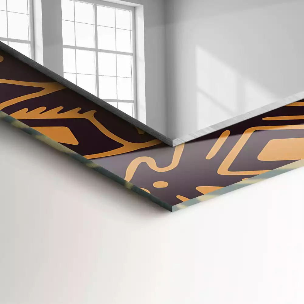 Bedrukte rechthoekige spiegel Etnisch patroon