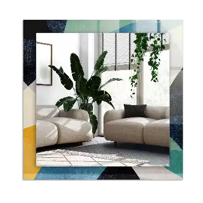 Bedrukte rechthoekige spiegel Abstracte kleurrijke patronen