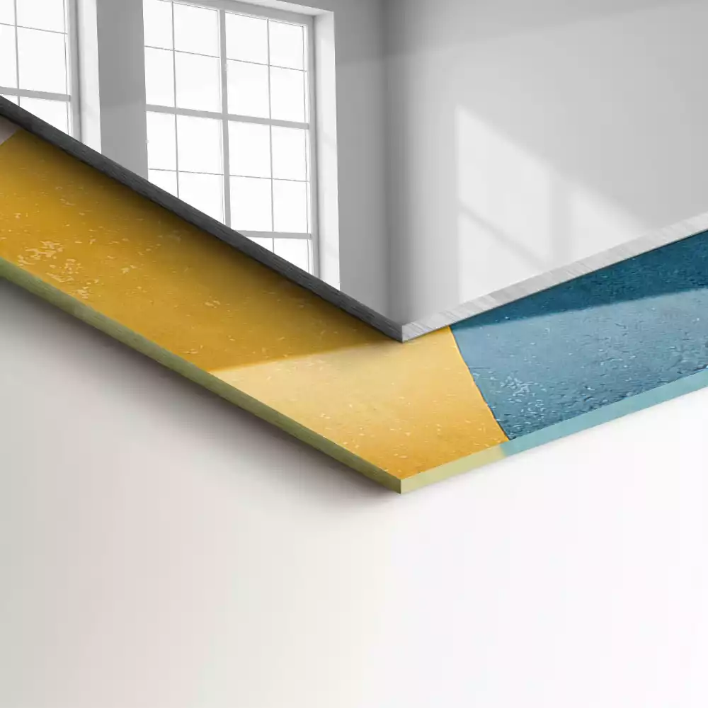 Bedrukte rechthoekige spiegel Abstracte kleurrijke patronen