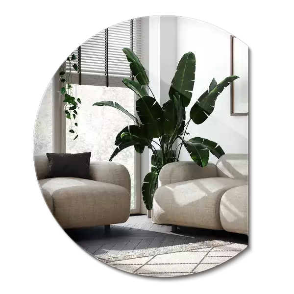 Spiegel rond afgesneden originele toevoeging