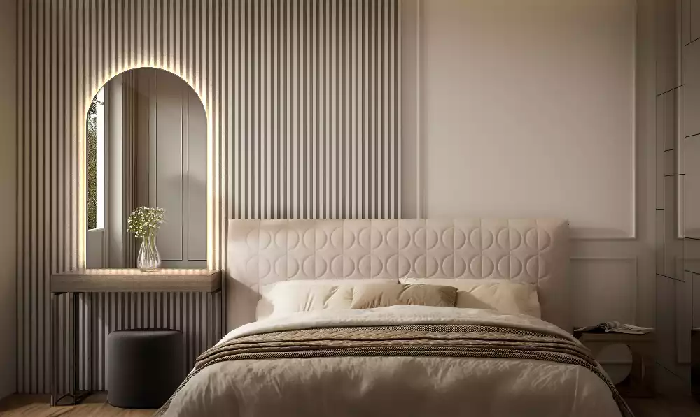 Boogspiegel met verlichting