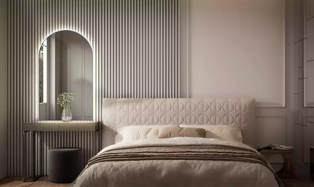 Boogspiegel met verlichting