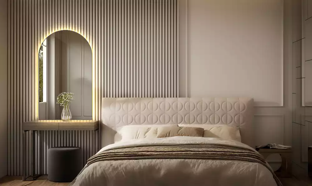 Boogspiegel met verlichting