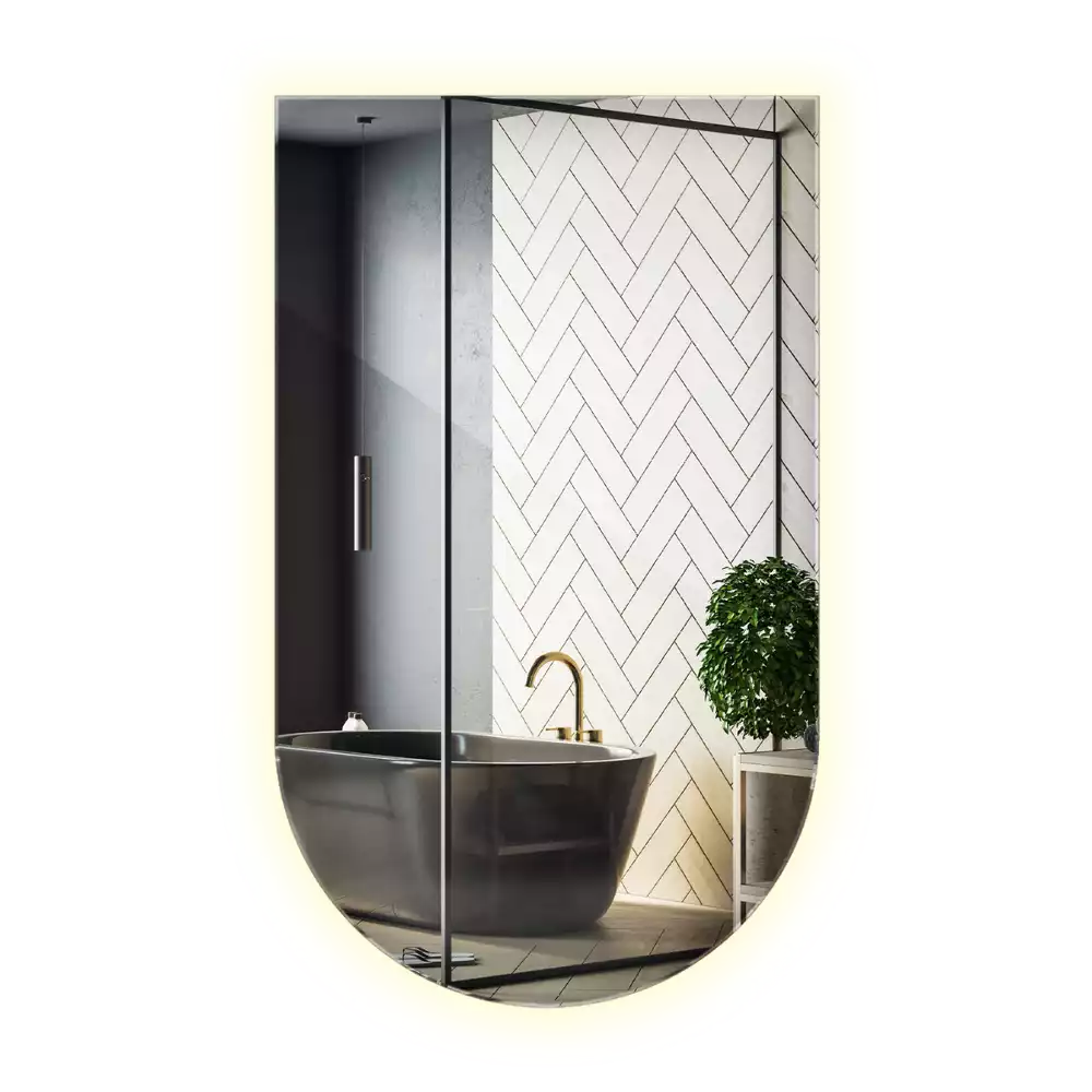 Boogspiegel met verlichting