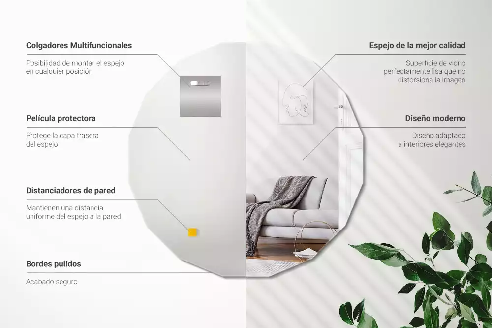 Geometrische spiegel origineel ontwerp