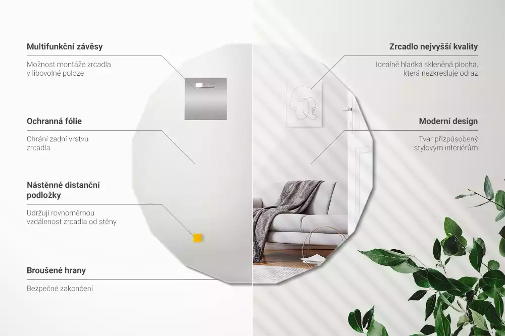 Geometrische spiegel origineel ontwerp