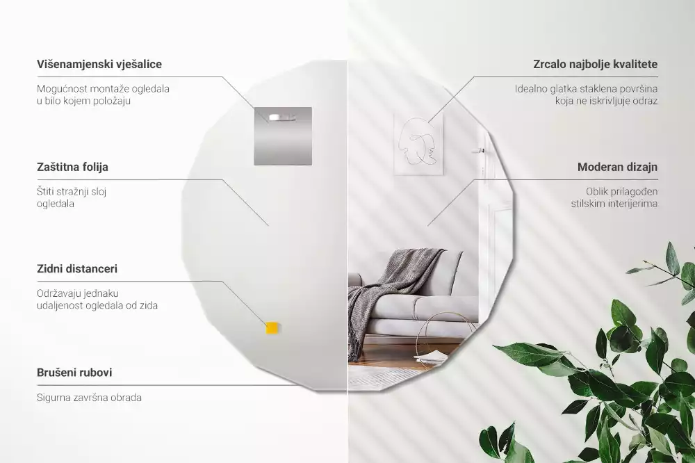 Geometrische spiegel origineel ontwerp