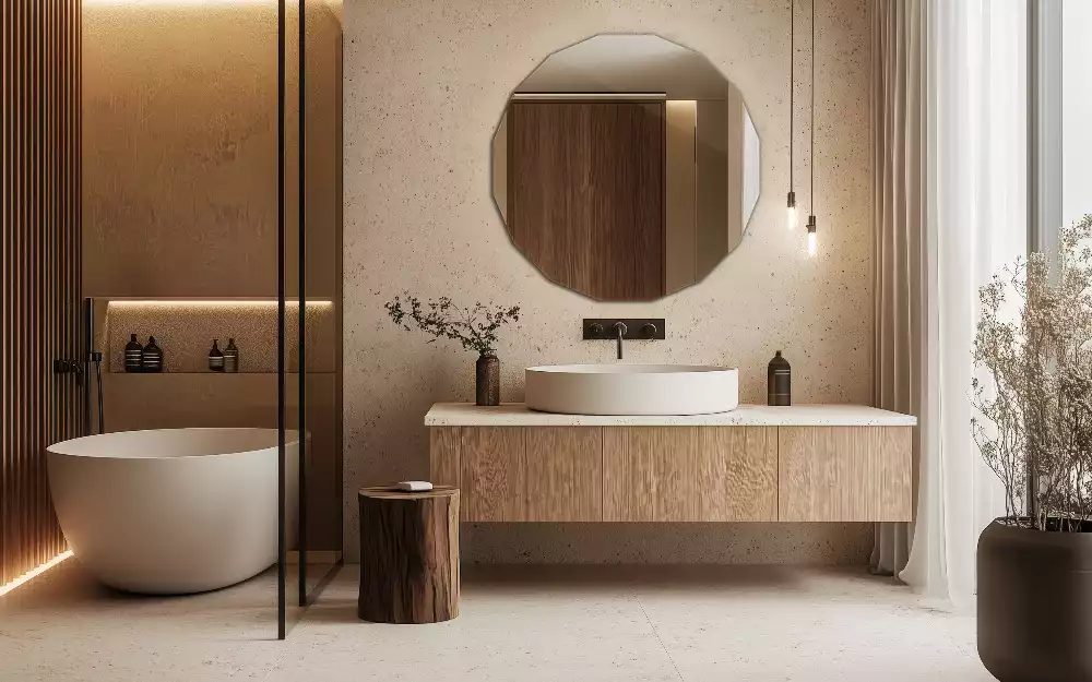 Geometrische spiegel origineel ontwerp