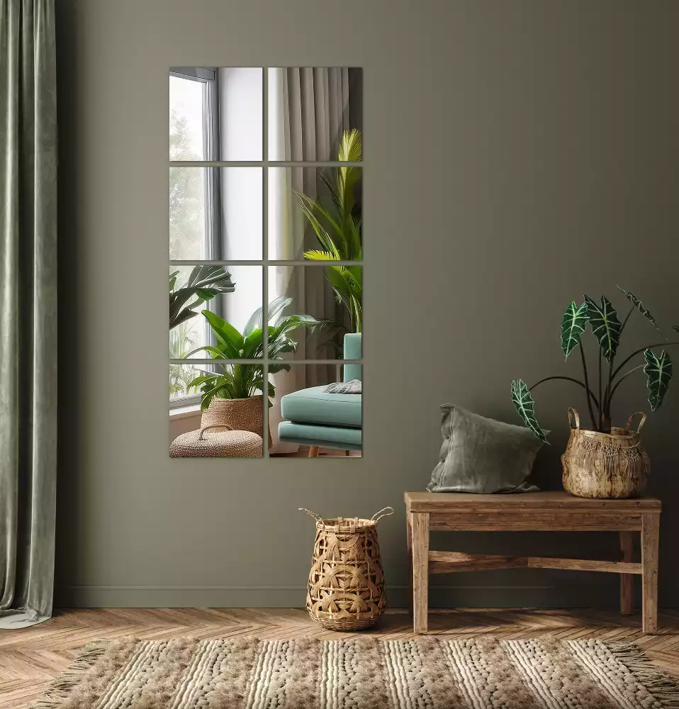 Spiegel tegels vierkante decoratieve