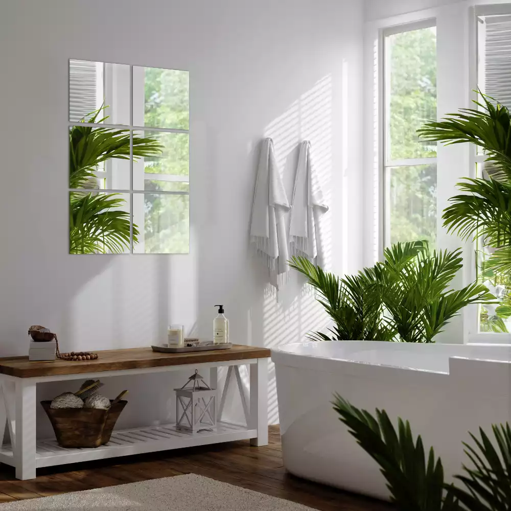 Spiegel tegels vierkante decoratieve