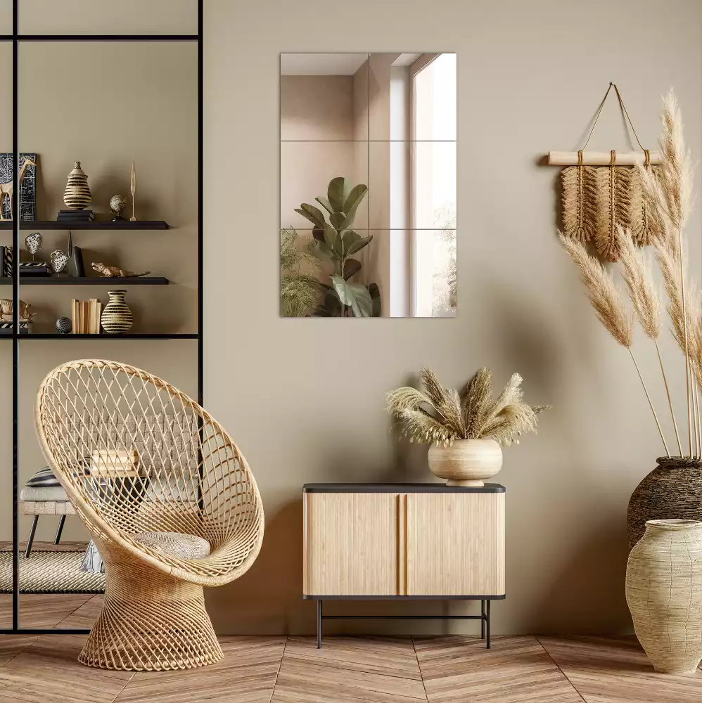 Spiegel tegels vierkante decoratieve