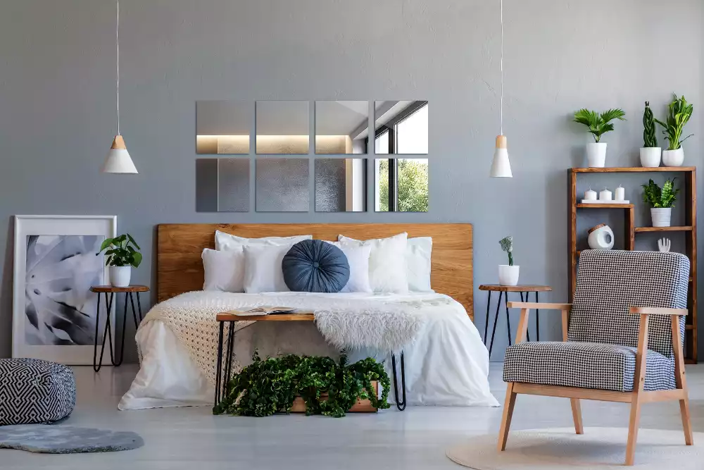 Spiegel tegels vierkante decoratieve