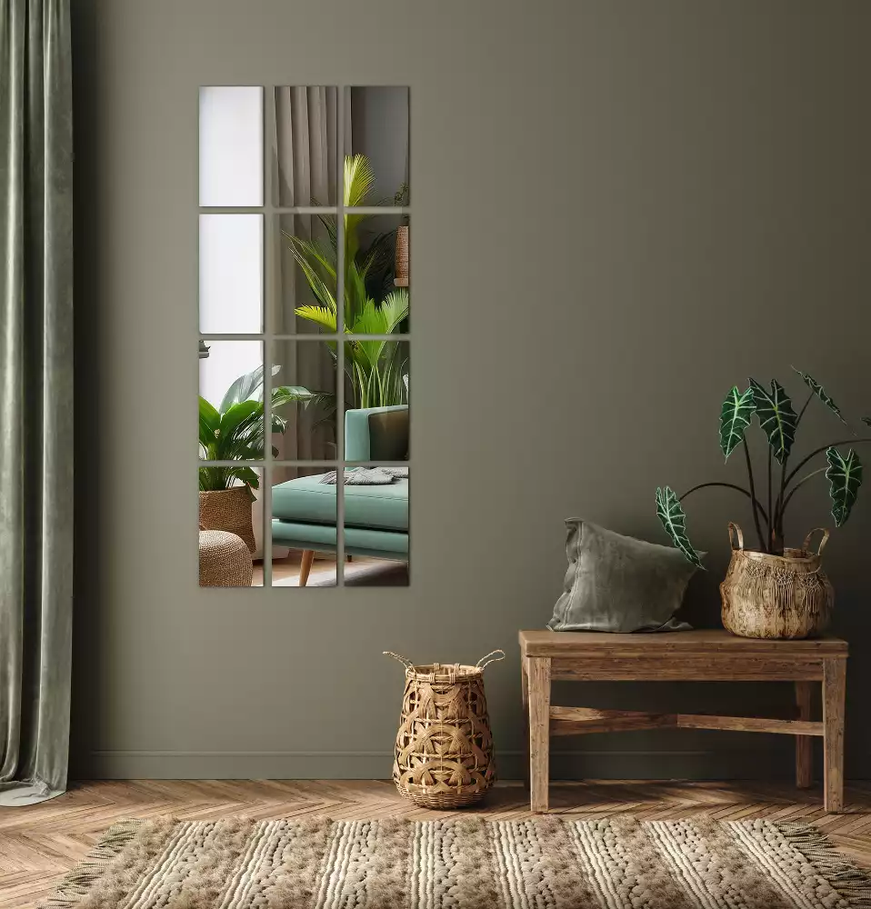 Spiegel tegels rechthoekig zelfklevend