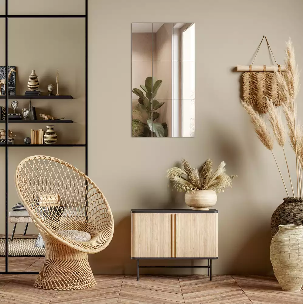 Spiegel tegels rechthoekig zelfklevend