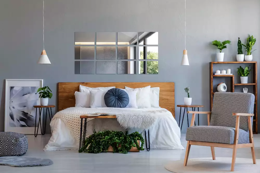 Spiegel tegels rechthoekig zelfklevend